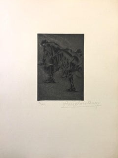 Dans la Nuit - Etching by Anselmo Bucci - 1917