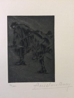 Dans la Nuit - Etching by Anselmo Bucci - 1917