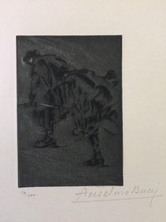Dans la Nuit - Aguafuerte de Anselmo Bucci - 1917