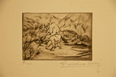 En Terre - Radierung von Anselmo Bucci - 1917