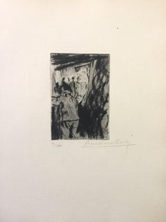 En Tranchée Ouverte - Original Etching by Anselmo Bucci - 1917