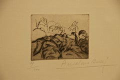 Es Tenuès - Acquaforte di Anselmo Bucci - 1917