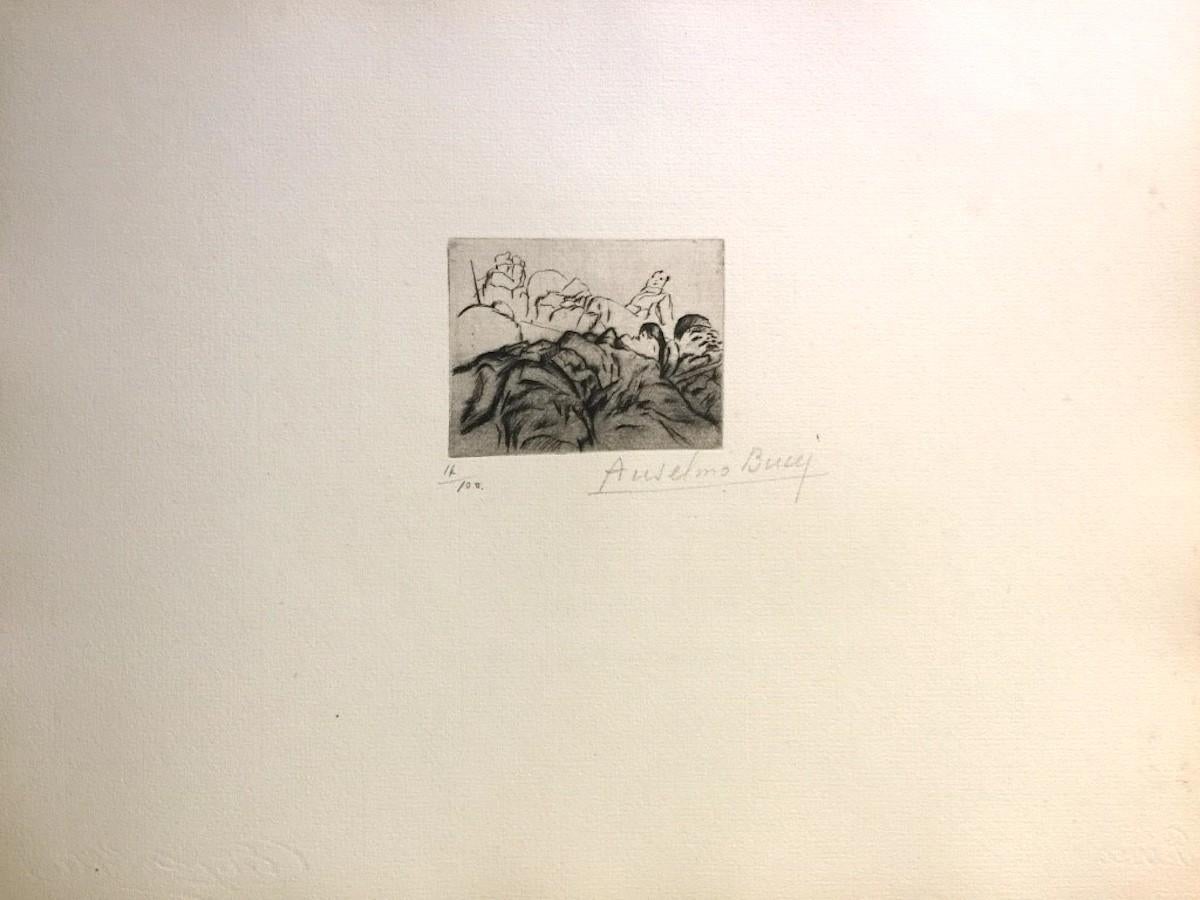 Extenués - Gravure d'Anselmo Bucci - 1917 en vente 1