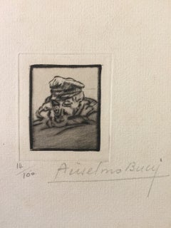 Fusilier - Gravure d'Anselmo Bucci - 1917