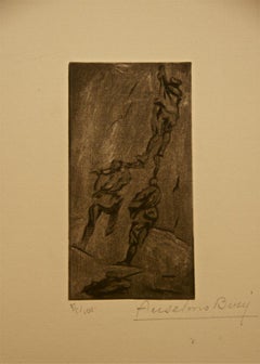 La Guerre Horìzontale - Etching by Anselmo Bucci - 1917