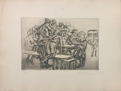 La Paye - Acquaforte originale di Anselmo Bucci - 1917