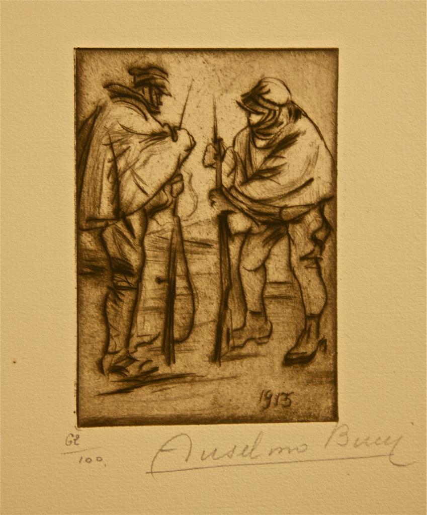 Acquaforte e puntasecca su carta.

Dalla collezione "Croquis du front Italien" - Album I. 

Firmato a mano e numerato.

Edizione di 100 esemplari.

Ottime condizioni.


 