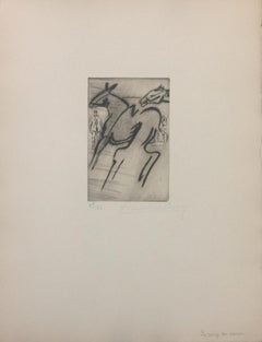 Le Coup de Canon - Original Etching by Anselmo Bucci - 1917