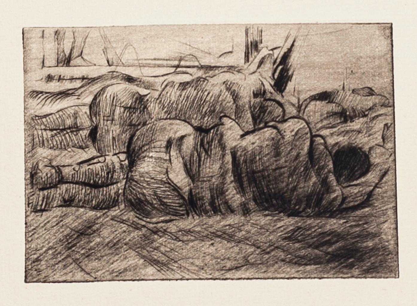 Le Front Italien - Aguafuerte sobre papel - 1918