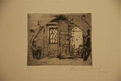 Le Prisonnièer - Etching by Anselmo Bucci - 1917