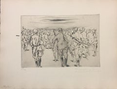 Marche - Original Etching by Anselmo Bucci - 1917