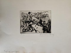 Antique Militant - Original Etching by Anselmo Bucci - 1914