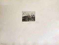 Militante - Aguafuerte de Anselmo Bucci - 1917