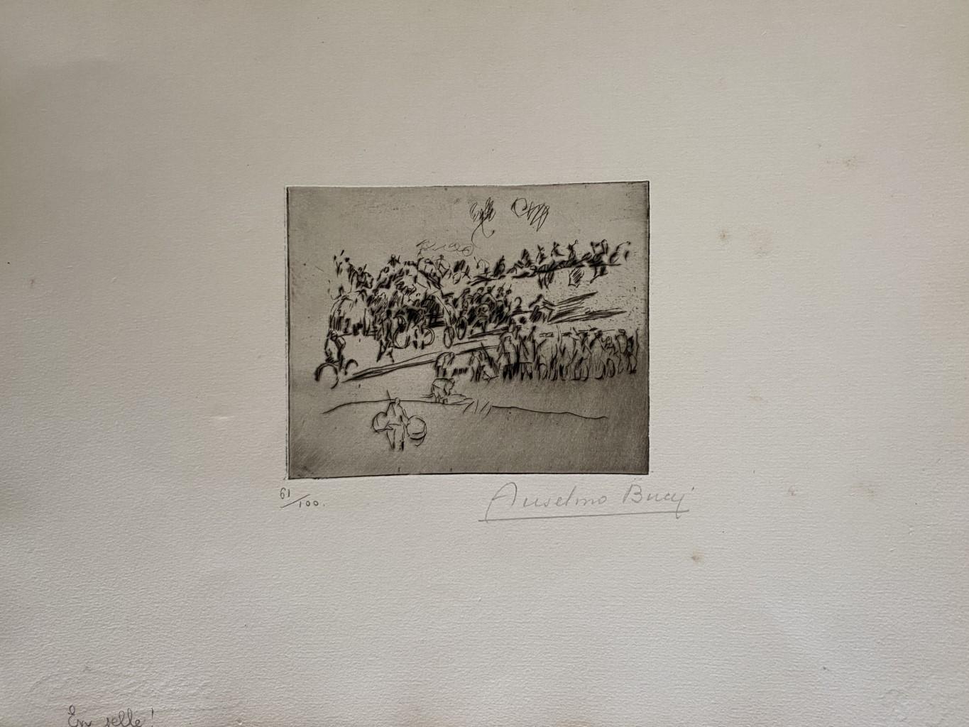 Gravure militaire d'Anselmo Bucci - 1917 en vente 1