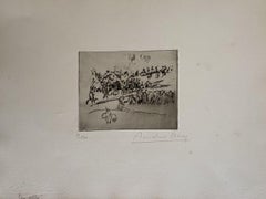 Militante - Aguafuerte de Anselmo Bucci - 1917