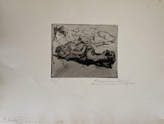 Militant - Original Etching by Anselmo Bucci - 1917