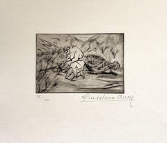 Militant - Original Etching by Anselmo Bucci - 1917