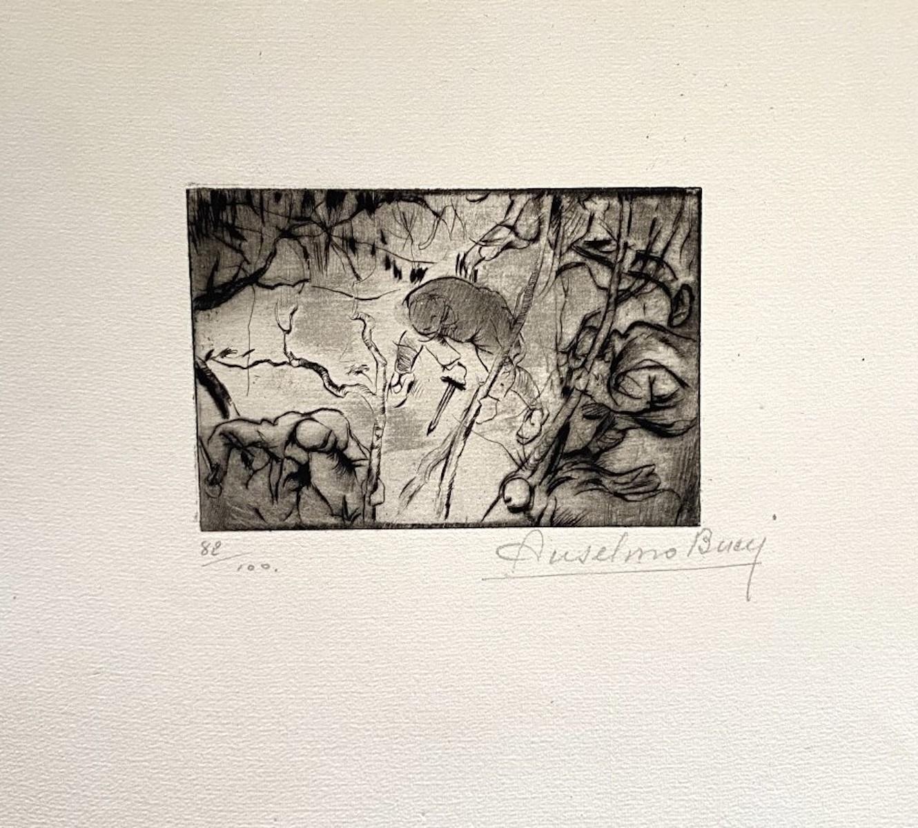"Militar" 1917s es una bella estampa en técnica de aguafuerte, realizada por Anselmo Bucci (1887-1955).

Firmado a mano. Numerado 89/100 de copias en la parte inferior izquierda. En la esquina inferior izquierda, una iscripción ilegible escrita a