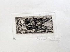Militant -  Etching by Anselmo Bucci - 1917s