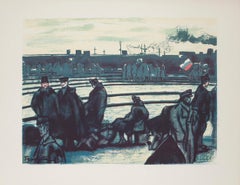 Militaries in Station - Lithograph on Paper - 1918