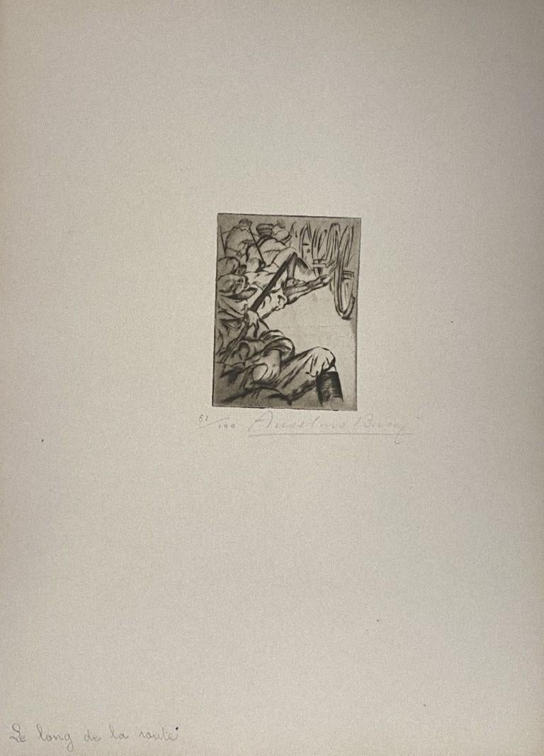 Militar - Aguafuerte de Anselmo Bucci - 1917 en venta 1