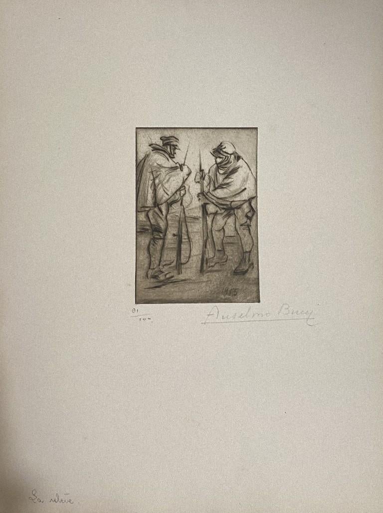 Military - Etching by Anselmo Bucci - 1917  For Sale 1