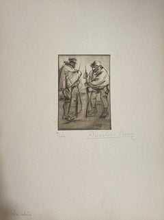 Military - Etching by Anselmo Bucci - 1917