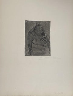 Military - Etching by Anselmo Bucci - 1917