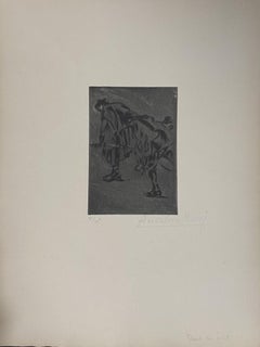 Military - Etching by Anselmo Bucci - 1917