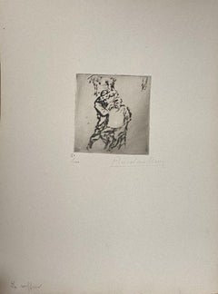 Military - Etching by Anselmo Bucci - 1917