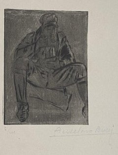 Military - Etching by Anselmo Bucci - 1917 