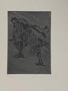 Military - Etching by Anselmo Bucci - 1917 