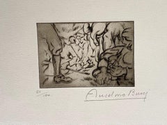 Military - Etching by Anselmo Bucci - 1917s