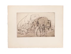 Vintage Military - Original Etching by Anselmo Bucci - 1919