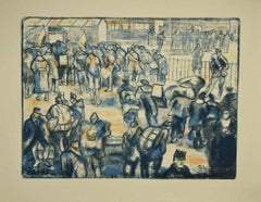 Military - Lithograph on Paper by Anselmo Bucci - 1917