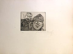 Otto et Fritz - Etching by Anselmo Bucci - 1917