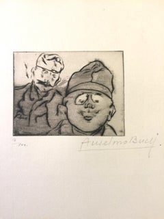 Otto et Fritz - Aguafuerte de Anselmo Bucci - 1917