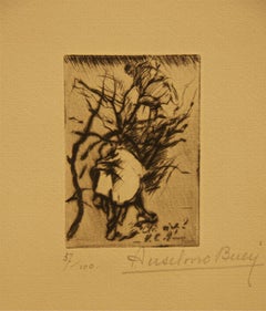 Rencontre - Gravure d'Anselmo Bucci - 1917