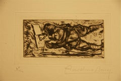 Repos - Gravure d'Anselmo Bucci - 1917