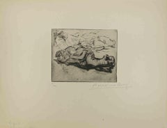 Sleep - Etching and Drypoint by Anselmo Bucci - 1917