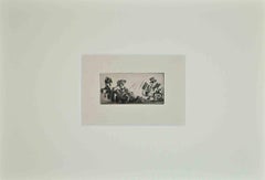 Soldiers at the Front - Original Etching by Anselmo Bucci - 1917