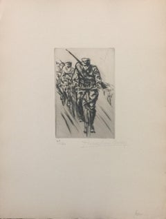 Vite... - Original Etching by Anselmo Bucci - 1917