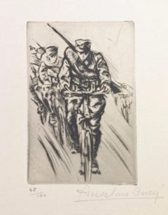 Vite... - Original Etching by Anselmo Bucci - 1917