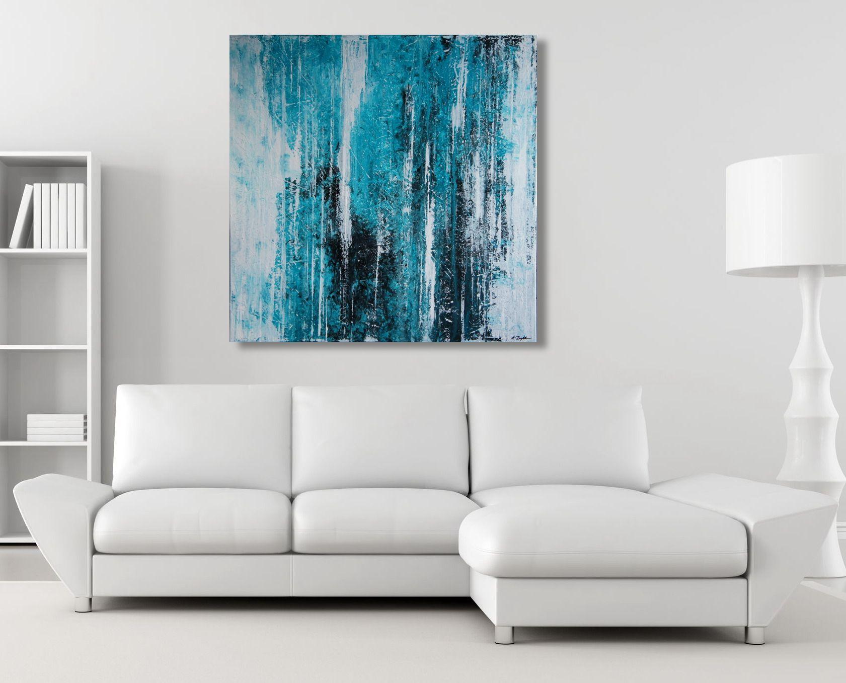 Amazonite Revealed I, Pittura, Acrilico su tela - Painting Astratto di Ansgar Dressler