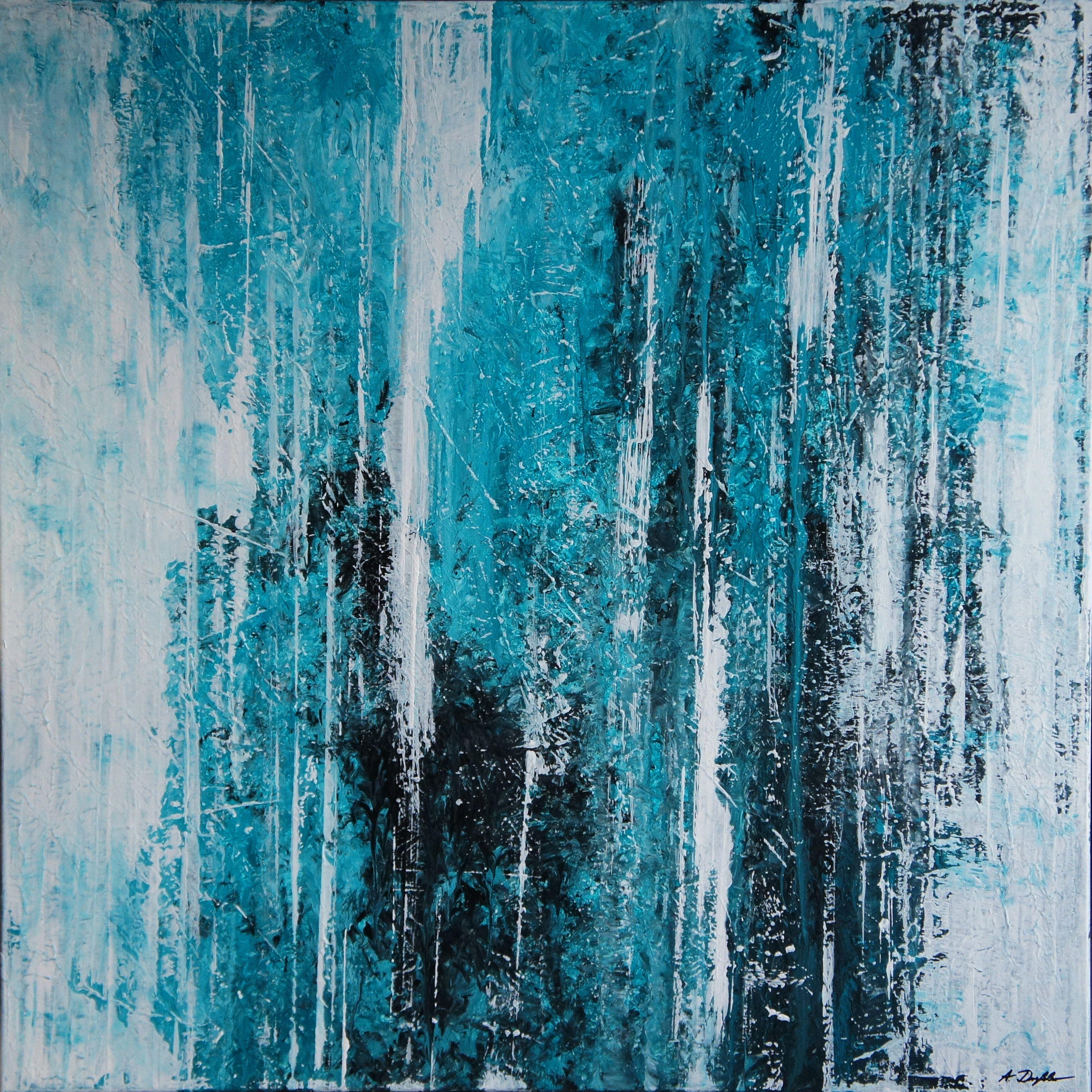 Abstract Painting di Ansgar Dressler - Amazonite Revealed I, Pittura, Acrilico su tela