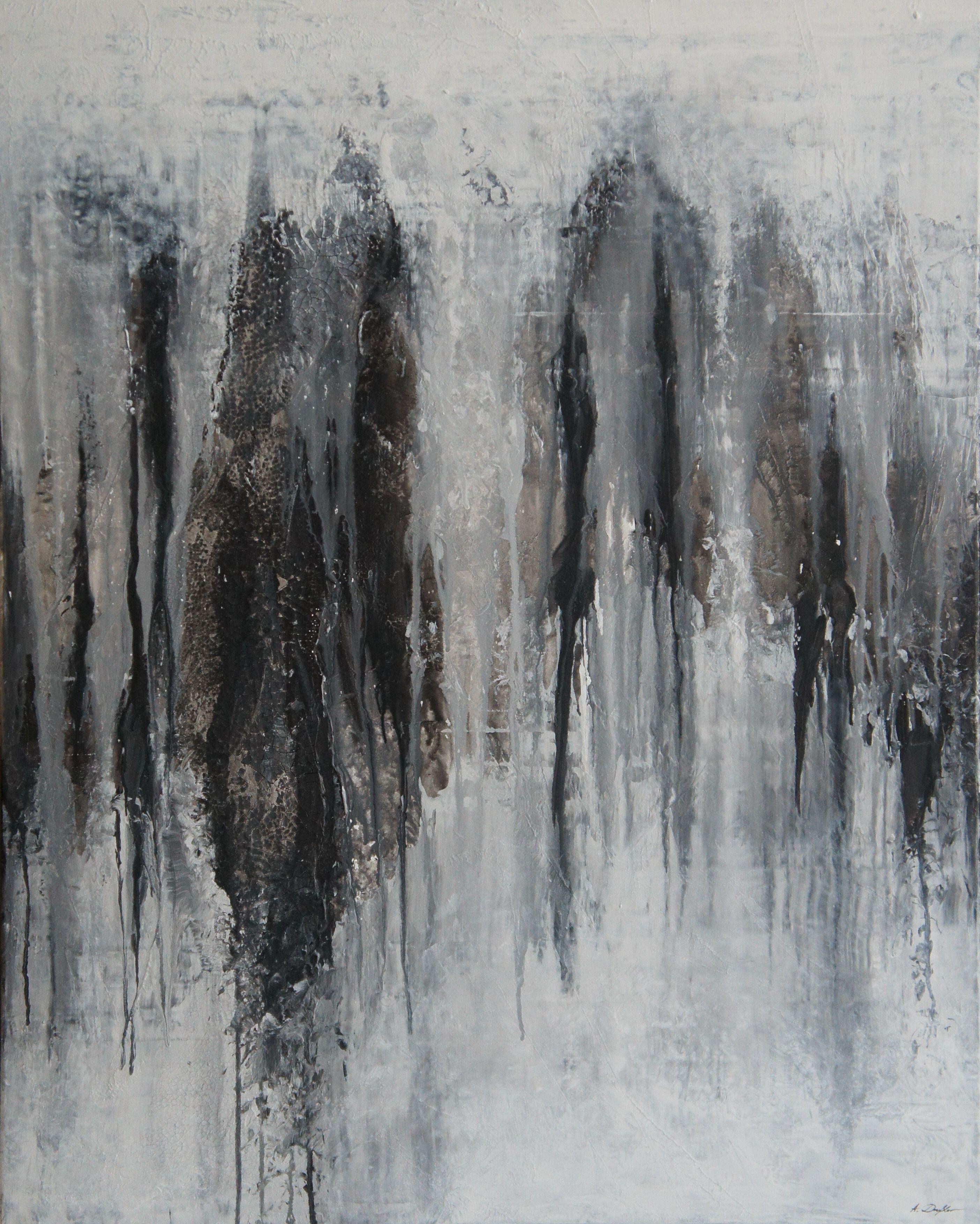 Abstract Painting di Ansgar Dressler - Fantasmi antichi, Pittura, Acrilico su tela