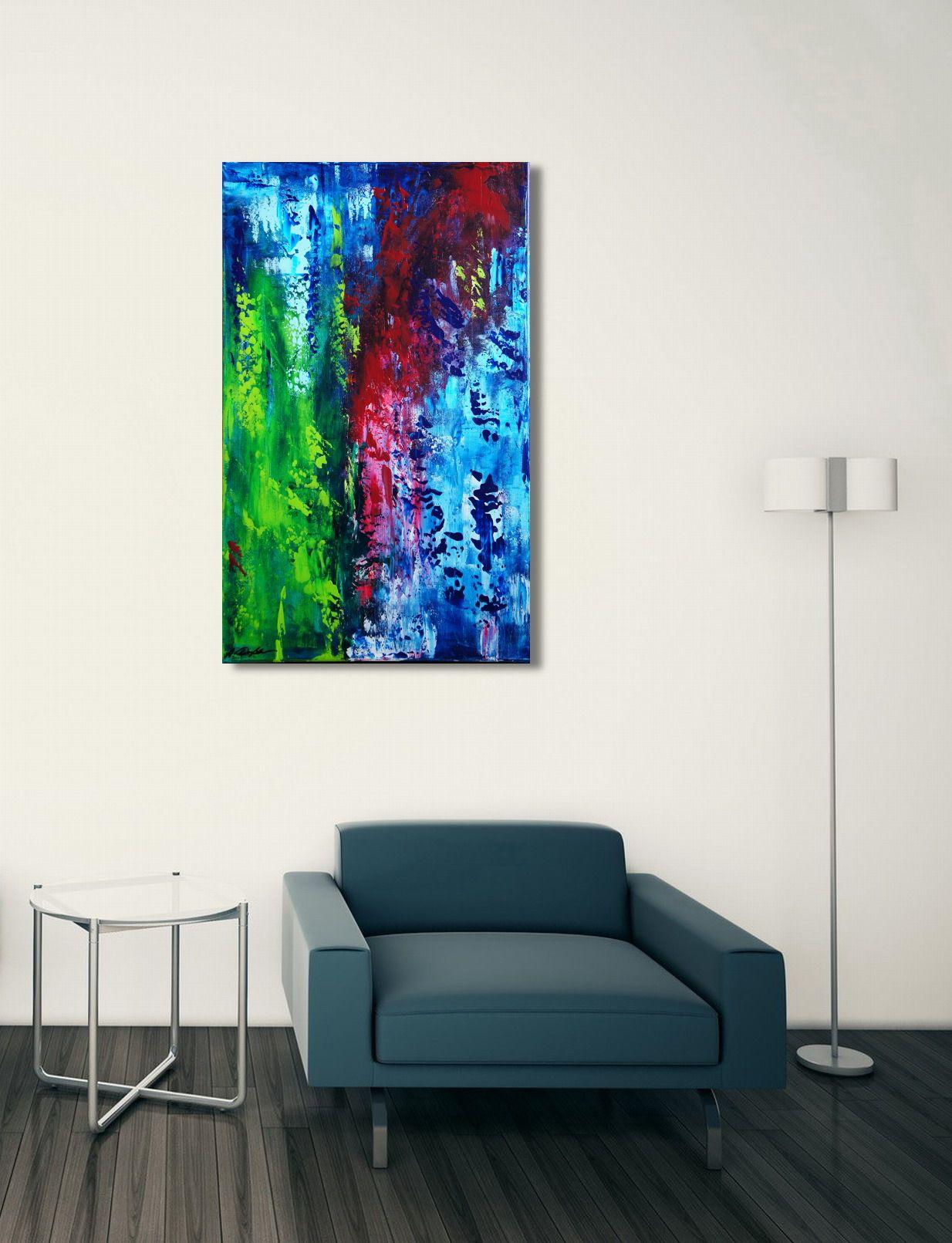 Farb Avalanche, Gemälde, Acryl auf Leinwand – Painting von Ansgar Dressler