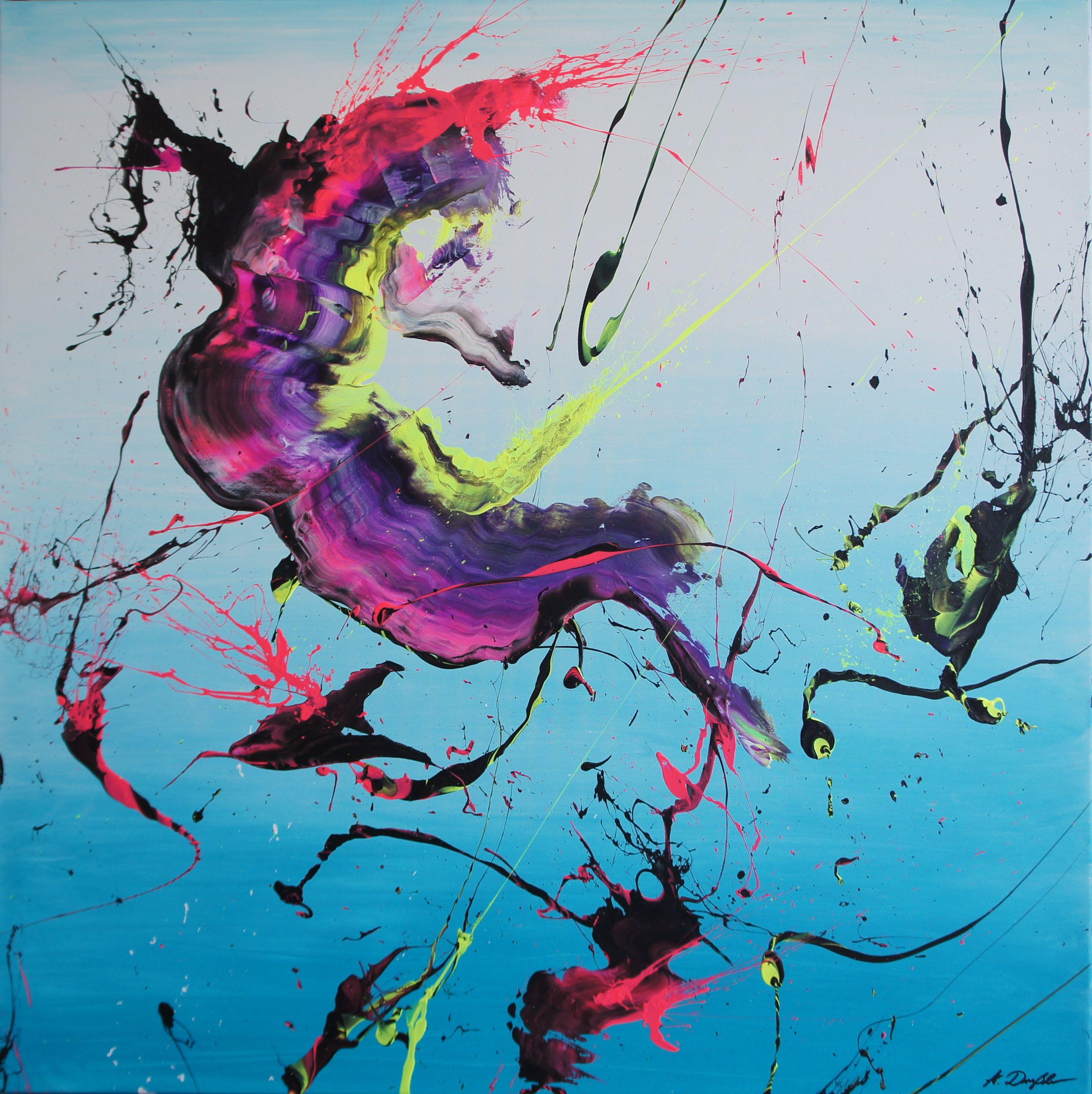 Ansgar Dressler Abstract Painting - Contraception (Spirits Of Skies 100006), Painting, Acrylic on Canvas
