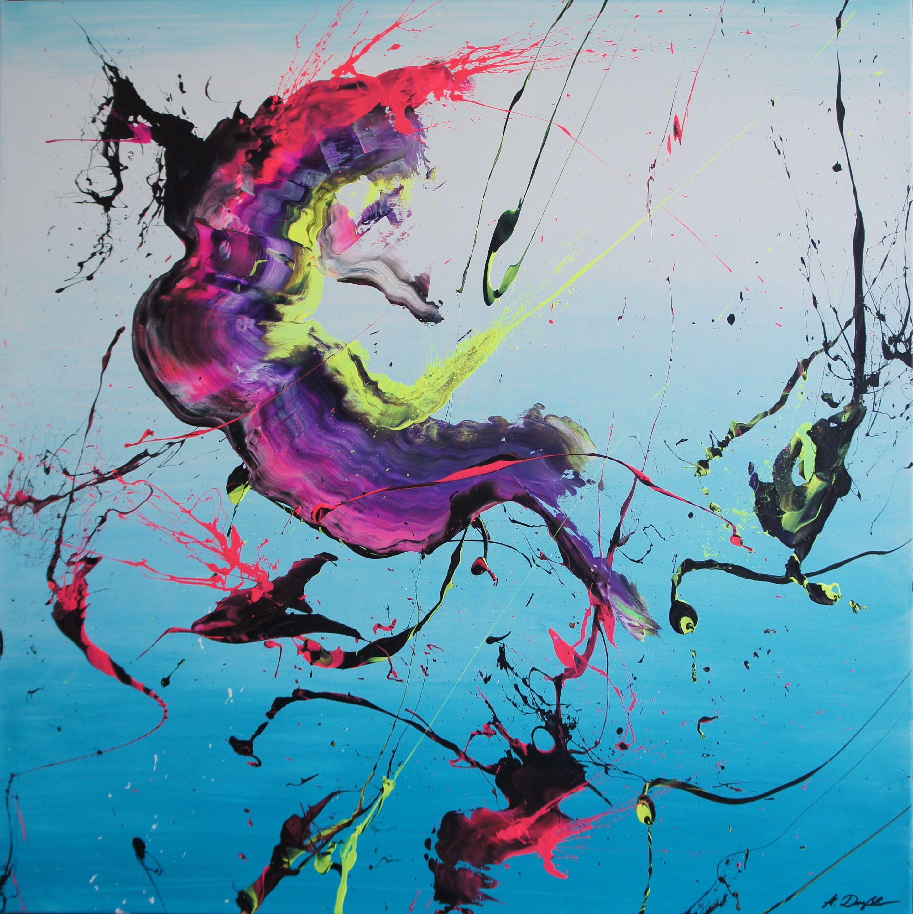 Abstract Painting de Ansgar Dressler - Contracepción (Espíritus de los Cielos 100006), Pintura, Acrílico sobre lienzo