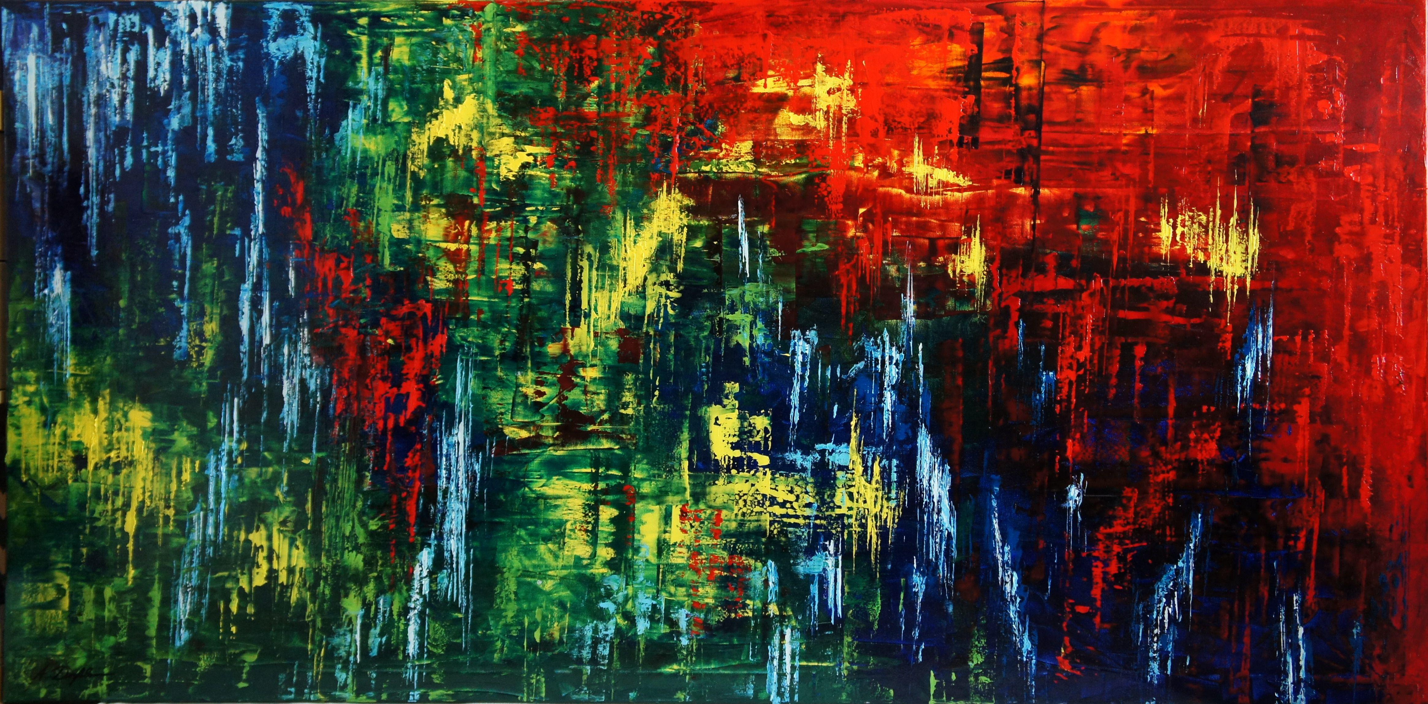 Ansgar Dressler Abstract Painting - Delirium, Painting, Oil on Canvas